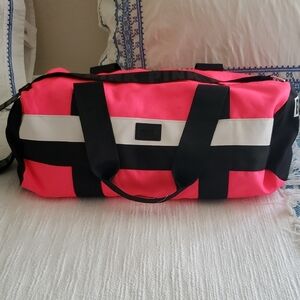 Victoria's Secret Pink and Black Duffel Bag